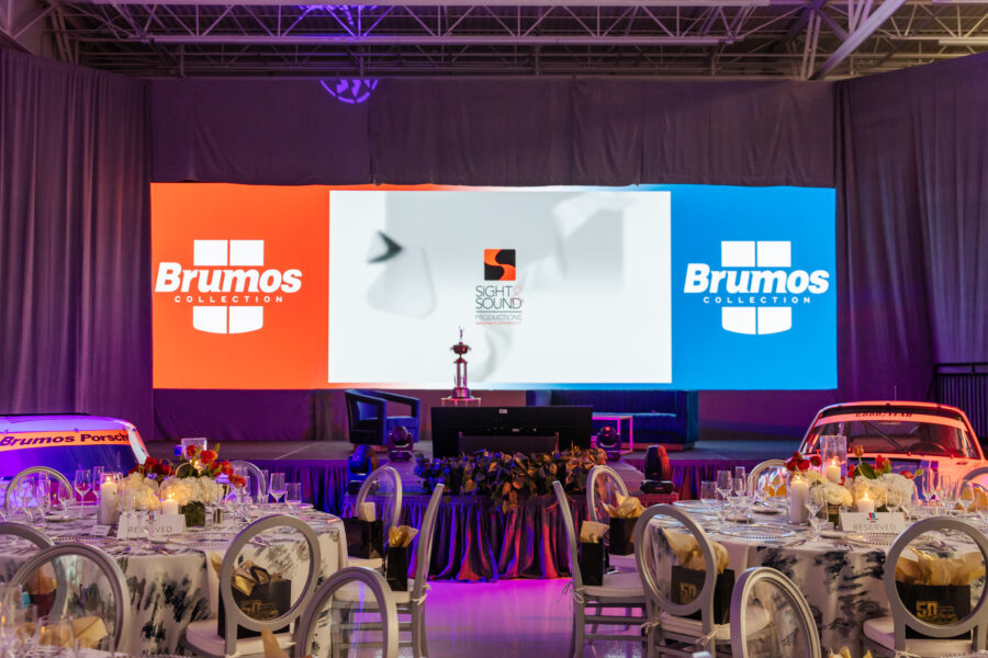 LED sign at corporate event